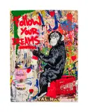 Thierry Guetta, Life is Beautiful, mixed media on paper