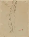 František Kupka, Study for Aristophanes' 'Lysistrata', circa 1905-06, pencil on paper