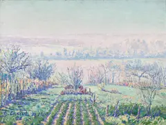 Gustave Cariot, Paysage, brume matinale, 1904, oil on canvas