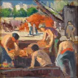 Maximilien Luce, Ouvriers chargeant une péniche