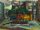 Isaac Païles, Rue de Paris, oil on canvas