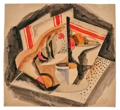 Still-life by Béla Kádár, circa 1925, watercolor on paper, offered Feb 2021