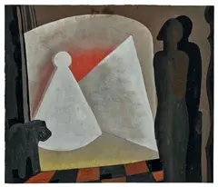 Béla Kádár, Futurist Interior, circa 1923, gouache on paper