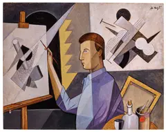 Bela de Kristo, Autoportrait, circa 1965, oil on board
