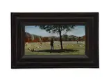 Mark Innerst, The Great Lawn (Shaded Figure), acrylic on board in hand built wooden frame