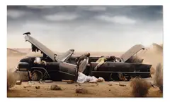On the way back from Disneyland by Gérard Rancinan, argentic print mounted on plexiglass, offered Feb 2021
