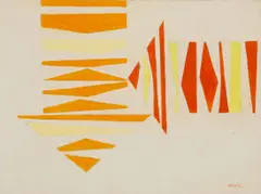 Sandu Darie, Untitled, acrylic on cardboard