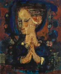 Daniel Vázquez Díaz, La Oracion del Monaguillo, 1959, oil on board
