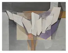 Arcana by María Luisa Pacheco, oil and wood on canvas, sold Feb 2021