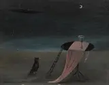 Gertrude Abercrombie, Owl About to Climb a Ladder