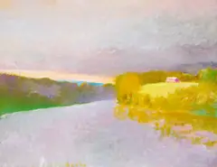 Wolf Kahn, House Overlooking the Connecticut River, 1993, oil on canvas