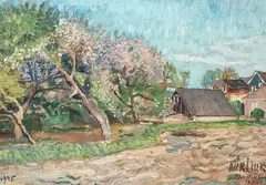 Hampton Bays by David Burliuk, 1945, oil on canvas, offered Nov 2020