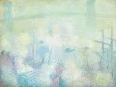 Brooklyn Bridge, New York by Theodore Earl Butler, oil on canvas, sold Nov 2020