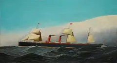 Antonio Jacobsen, The S.S. Servia at Sea, 1882, oil on canvas