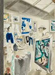 Garrett Price, Cover Artwork for The New Yorker, August 11, 1951, watercolor, gouache and graphite on paper laid down on board