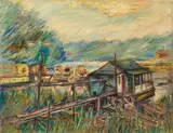 David Burliuk, Fishing Shack