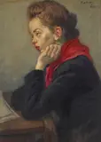 Raphael Soyer, Eleanore, oil on canvas laid down on Masonite