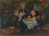 Robert Philipp, Restaurant, oil on canvas