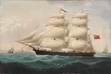 William Gay Yorke, Queen of the Fleet off the Skerries, 1868, oil on canvas