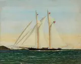 T. Speer, The Schooner Yacht Bedouin of The New York Yacht Club, 1873, oil on canvas laid down on board