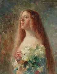 Michel Fronti, A portrait of Madame Parinando, oil on canvas