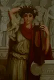 Frederic Leighton, A Roman musician, oil on canvas