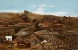 William Allen Rogers, Boomtown, oil on canvas