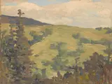 Gottardo Piazzoni, Spring Hills & Clouds; Ben Lomond, Green Meadow, May (a group of two)