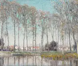 William Posey Silva, A Little Village in France, oil on canvas