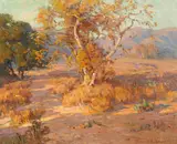 Benjamin Brown, Sycamores in Autumn, oil on canvas