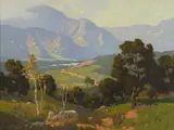 Elmer Wachtel, The Grandeur that is California, oil on canvas