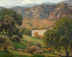 William Wendt, California Landscape, oil on canvas