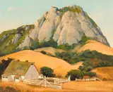 Alfred R. Mitchell, San Luis Obispo Ranch, oil on board