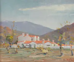 Mt. Santa Rosa Ranch by Frank Coburn, oil on canvas, sold Aug 2020
