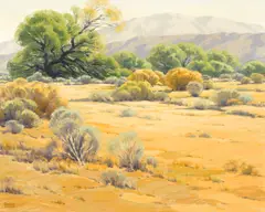Desert Afternoon by Sam Hyde Harris, oil on canvas, sold Aug 2020