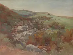 Charles A. Fries, Rocky Arroyo, oil on canvas