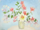 Henrietta Shore, Floral Still Life, oil on board