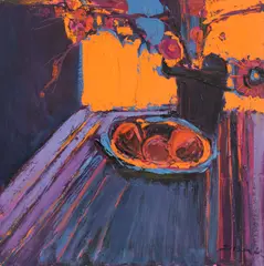 Henrietta Berk, Table, circa 1963-1965, oil on canvas