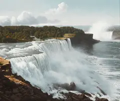 James A. Fetherolf, Over the Brink (Niagara Falls), oil on canvas