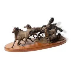 Douglas Van Howd, Spirit of Nevada, bronze with brown patina