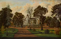 Joseph Lee, The Country Home of Robert B. Woodward, Oak Knoll, Napa, 1877, oil on canvas