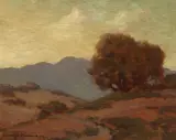 Granville Redmond, Hillside Landscape with Oak