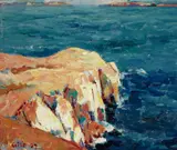 Selden Connor Gile, Belvedere Cove Looking through Raccoon Straits, 1929, oil on board