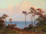 Albert Thomas Derome, Evening Pines, Asilomar (Pines at Sunset)