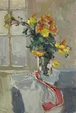 Si Chen Yuan, Window (A vase of yellow flowers beside a window)