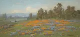 William Franklin Jackson, California Landscape with Poppies and Lupine, oil on canvas
