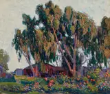 Joseph Kleitsch, Geraniums in Bloom (Laguna Beach), circa 1920, oil on canvas