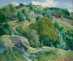 A Breezy Day by Charles Reiffel, oil on canvas, sold Mar 2020