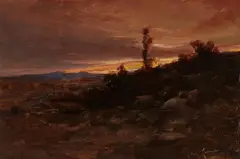 High Desert at Sunset by J. Bond Francisco, 1901, oil on board, sold Mar 2020