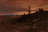 J. Bond Francisco, High Desert at Sunset, 1901, oil on board